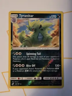 Pokemon TCG Tyranitar 85/181 Reverse Holo Rare SM Team Up NM - Image 1