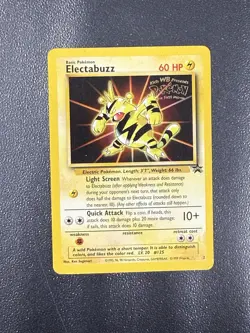 POKEMON TCG VINTAGE ELECTABUZZ 02 POKEMON THE 1ST MOVIE BLACK STAR PROMO WOTC NM - Image 1