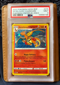 2022 POKEMON SWSH BLACK STAR PROMO #075 SPECIAL DELIVERY CHARIZARD-HOLO PSA 9 - Image 1