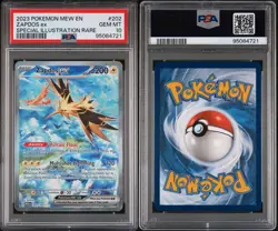 2023 POKEMON MEW EN-151 SPECIAL ILLUSTRATION RARE #202 ZAPDOS EX PSA 10 - Image 2
