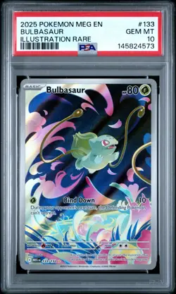 PSA 10 Mega Evolution Bulbasaur Illustration Rare #133/132 GEM MINT 2025 Pokemon - Image 1