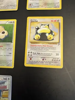 Pokemon Cards Lot of 7 #22 Holos Reverse Holo and various non holos Snorlax lot - Image 4