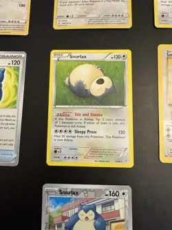 Pokemon Cards Lot of 7 #22 Holos Reverse Holo and various non holos Snorlax lot - Image 5