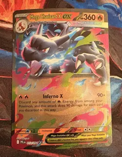 Pokemon Mega Charizard X EX 013/094 Phantasmal Flames Fresh Pull + Free Card - Image 2