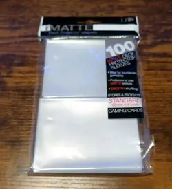 100 Ultra Pro Matte Deck Protector Card Sleeves AW5732 #84731 Opaque Clear - Image 1