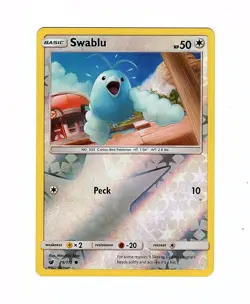 Swablu 79/111 Sm-Crimson Invasion Reverse Holo - Pokemon Card - Image 1
