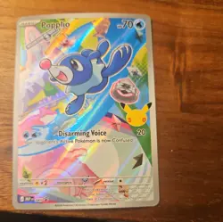 Pokemon Popplio M21 Promo Full Art Holo 70 HP #045 Basic TCG Card - Image 1