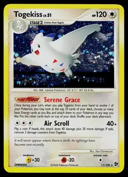 Pokemon Card - Togekiss Great Encounters 11/106 Holo Rare - Image 1
