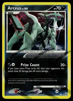 Pokemon Card - Arceus Arceus AR1 Holo Rare - Image 1