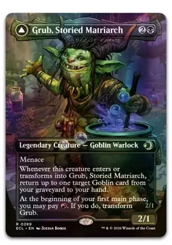 1x MTG Grub, Storied Matriarch *FOIL* BORDERLESS - Lorwyn Rare Goblin! NM Mint - Image 1