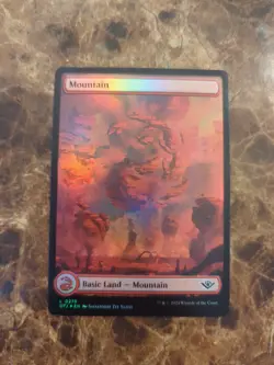 Mountain (0275) *FOIL* Outlaws Of Thunder Junction MTG FULL ART BASIC LAND NM - Image 1