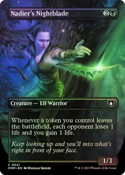 Nadier's Nightblade (Borderless) MTG NM Commander Masters Foil - Image 1