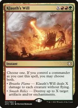 1x Klauth's Will NM Eng MTG - AFR Commander - Image 1