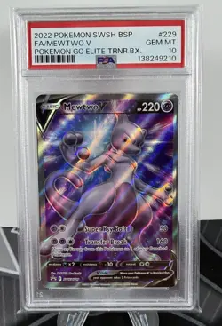 POKEMON 2022 GO Promo ETB Full Art MEWTWO V SWSH229 PSA 10 Gem Mint RARE - Image 1