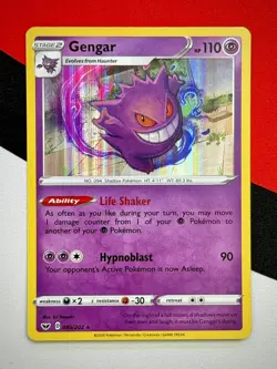 Gengar 085/202 Holo Rare Pokemon Card Sword & Shield PACK FRESH - Image 1