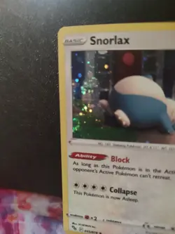 Pokemon Go Stamped Cosmos Holo Rare Swirl Snorlax 055/078 2022 NM Condition - Image 3