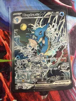 Pokemon TCG card Shrouded Fable Kingdra EX 131 Promo Near Mint grade worthy - Image 1
