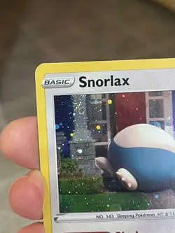 POKEMON SNORLAX 055/078 RARE COSMOS HOLOFOIL WITH 2 SWIRLS POKEMON GO NM CARD - Image 3