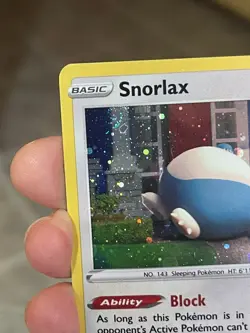 POKEMON SNORLAX 055/078 RARE COSMOS HOLOFOIL WITH 2 SWIRLS POKEMON GO NM CARD - Image 4