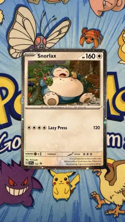💫Pokemon TCG: Snorlax SVP 122 - Twilight Masquerade Cosmos Holo Promo SWIRL 💫 - Image 1