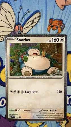 💫Pokemon TCG: Snorlax SVP 122 - Twilight Masquerade Cosmos Holo Promo SWIRL 💫 - Image 3
