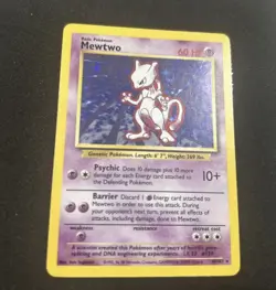 Pokemon TCG Mewtwo Base Set Holo Rare Card 10/102 - Image 1