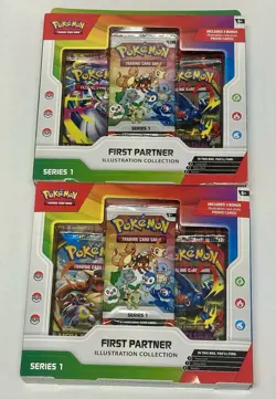 Pokemon first Partner Illustration Collection In Hand (Lot of 2) TCG Sealed - Image 1