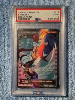 PSA 9 Skyla 2016 POKEMON XY BREAKPOINT #122 FULL ART - Image 1