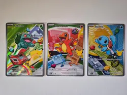 Pokemon 30th Anniversary First Partner Pack: Charmander, Squirtle, and Bulbasaur - Image 1
