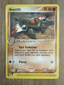 Pokemon TCG Anorith EX Sandstorm 27/100 Regular Uncommon MP - Image 1