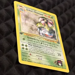 1st Edition Erika's Venusaur 4/132 Gym Challenge Rare Holo Pokemon Card - Image 3