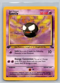 1999 Pokemon Fossil Gastly 1st Edition #33/62Near Mint WoTC - Image 1