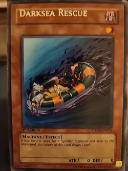 Darksea Rescue - 1st Edition - Rare Foil - Yugioh Dark Monster - Vintage - Image 1
