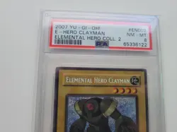 2006 Yu-Gi-Oh! EHC2-EN002 Elemental Hero Clayman Secret Rare psa 8 - Image 2