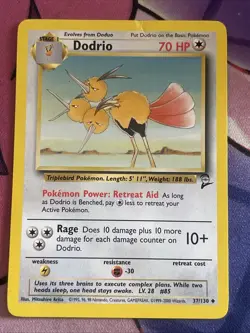 Dodrio 37/130 Pokemon Base Set 2 Trading Card TCG - Image 1