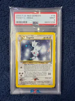 PSA 9 Togetic Holo Neo Genesis #16 - 2000 MINT Pokemon Card 🌀SWIRL🌀 - Image 1
