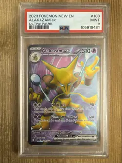 Alakazam ex - 188/165 - Pokemon 151 Full Art Ultra Rare Card PSA 9 - Image 1