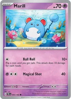 Marill SV05: Temporal Forces 064/162 NM English Pokemon Card - Image 1