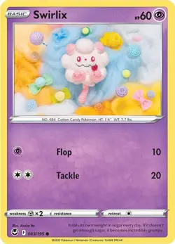 Swirlix SWSH12: Silver Tempest 083/195 NM English Pokemon Card - Image 1