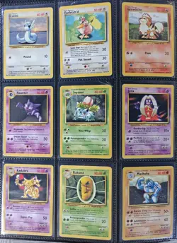 Complete Base Set Non Holos 17-102 Pokemon Cards Pokemon WOTC TCG 1999 MP - Image 3