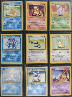 Complete Base Set Non Holos 17-102 Pokemon Cards Pokemon WOTC TCG 1999 MP - Image 5
