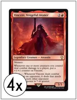 4x Vincent, Vengeful Atoner, Final Fantasy Commander, Magic MTG NM - Image 1