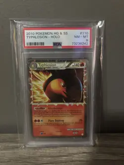 Pokemon TCG Typhlosion Prime Heart gold & Soul Silver Holo #110/123 PSA 8 - Image 1