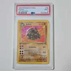 Pokemon Fossil Golem 36/62 1st Edition Regular Uncommon PSA 9 1999 - Image 1