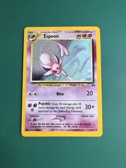 2001 Pokemon Neo Discovery Espeon Holo 1/75 NM with Swirl - Image 1