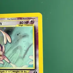 2001 Pokemon Neo Discovery Espeon Holo 1/75 NM with Swirl - Image 4