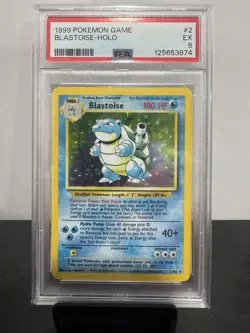 1999 POKEMON BASE SET UNLIMITED #2 BLASTOISE-HOLO PSA 5 - Image 1