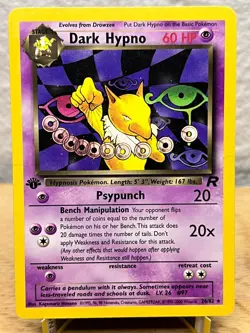 Team Rocket Dark Hypno 26/82 Rare Pokemon 1st Edition NM/LP - Image 1