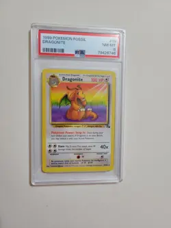 Dragonite - Pokemon Fossil #19 - Near Mint to Mint PSA 8 - Image 2