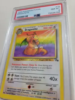 Dragonite - Pokemon Fossil #19 - Near Mint to Mint PSA 8 - Image 3